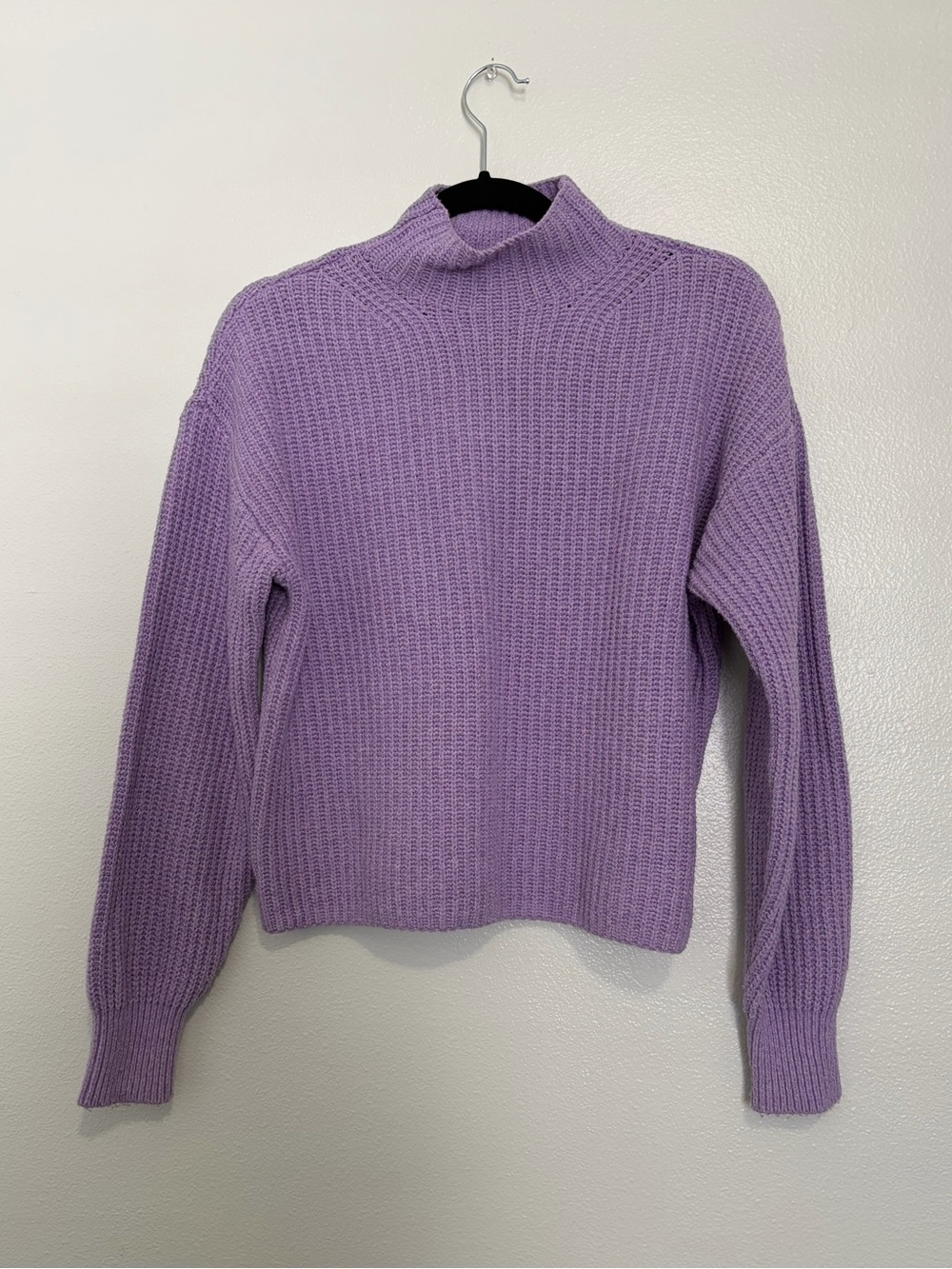 Old Navy SoSoft Women's XS Lavender Purple Ribbed Mock Neck Sweater